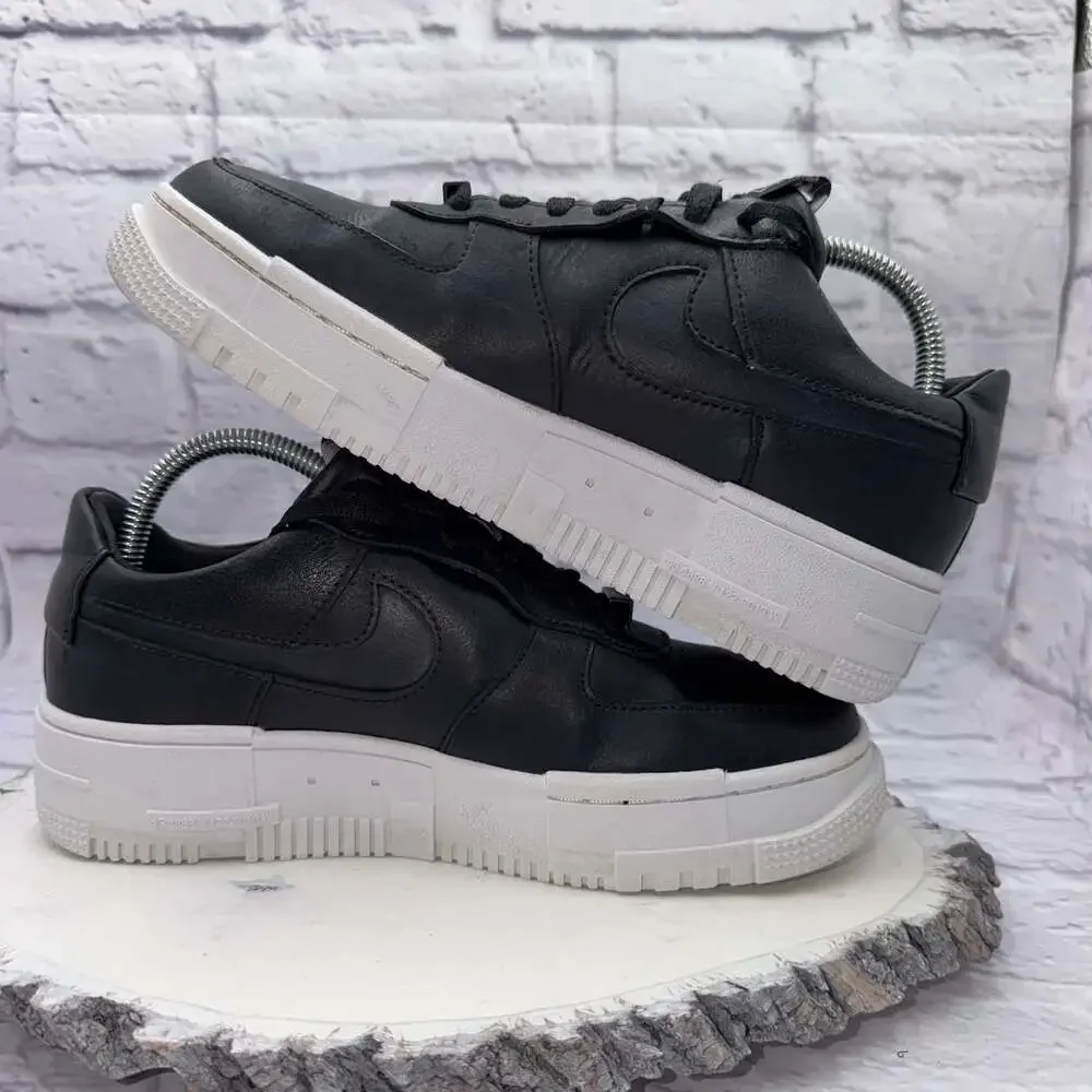 Nike Air Force 1 Pixel Shoes Womens Size 8.5 Black Low Top Sneakers CK6649-001